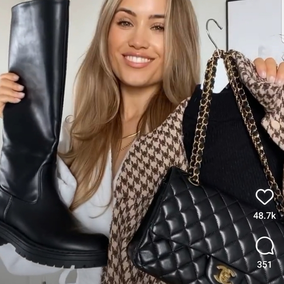 CLASSIC GIRL Houndstooth Blazer COCOA TAN - Picture 2 of 10